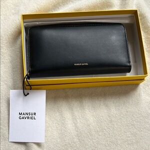 Mansur Gavriel Black Leather Wallet